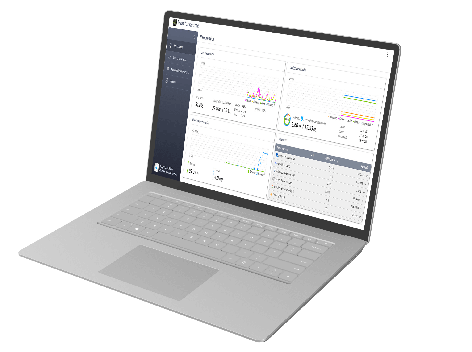 QNAP Console Monitor risorse